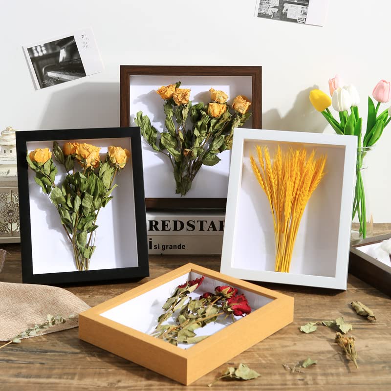 Shadow Box Picture Frame,Frame for Dried Flowers,1.2" Deep Hollow Display Frame,Graduation Cap Shadow Box for Wall and Tabletop Display Bouquet Mementos Medals Photos Memory Box (12x16“)