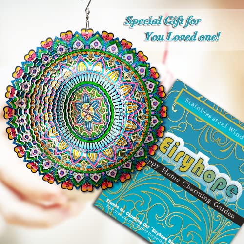 Rich Love Mandala Wind Spinner, 3D Kinetic Wind Spinners Outdoor - color: Mandala Rich Love