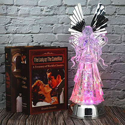 Wondise 14” Color Changing Angel Lighted Water Lamp with 6H Timer - color: 14” Angel Trumpet