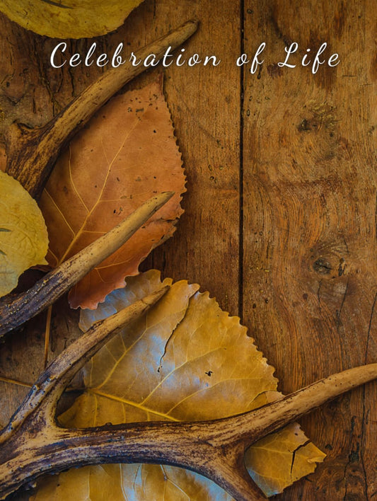 DEER ANTLERS - Celebration of Life Memorial Guest Book for Funerals and Services Honoring an Outdoorsman’s Life and Legacy: A Hardcover Memorial Registry Inspired by Nature and Hunting Tradition
