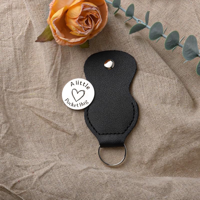 Pocket Hug Token for Women Mom Friend Birthday gifts for Her Him Long Distance Gifts for Men Dad Son Inspirational Keychain - color: You're the Best Thing