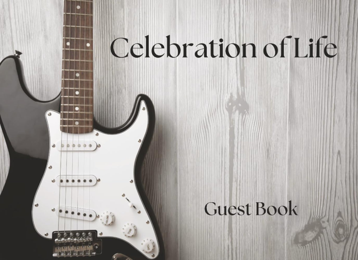 Celebration of Life Guest Book-Guitar-Themed-Strings of Memory: Capture Messages and Memories in Honor of a Musical Life That Touched Many Hearts