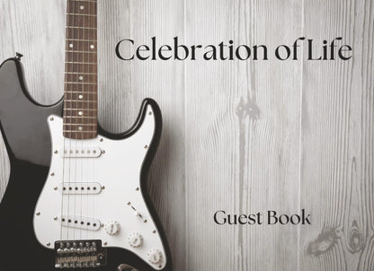 Celebration of Life Guest Book-Guitar-Themed-Strings of Memory: Capture Messages and Memories in Honor of a Musical Life That Touched Many Hearts