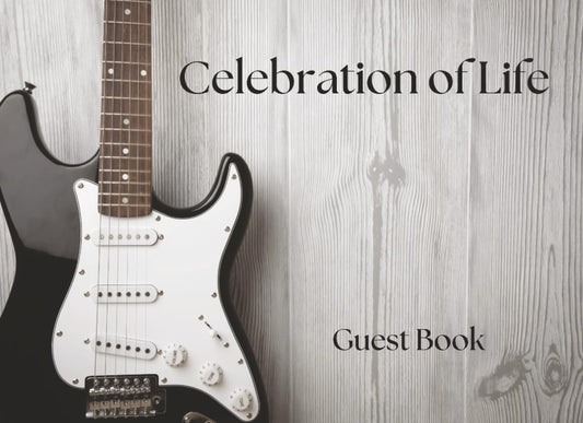Celebration of Life Guest Book-Guitar-Themed-Strings of Memory: Capture Messages and Memories in Honor of a Musical Life That Touched Many Hearts