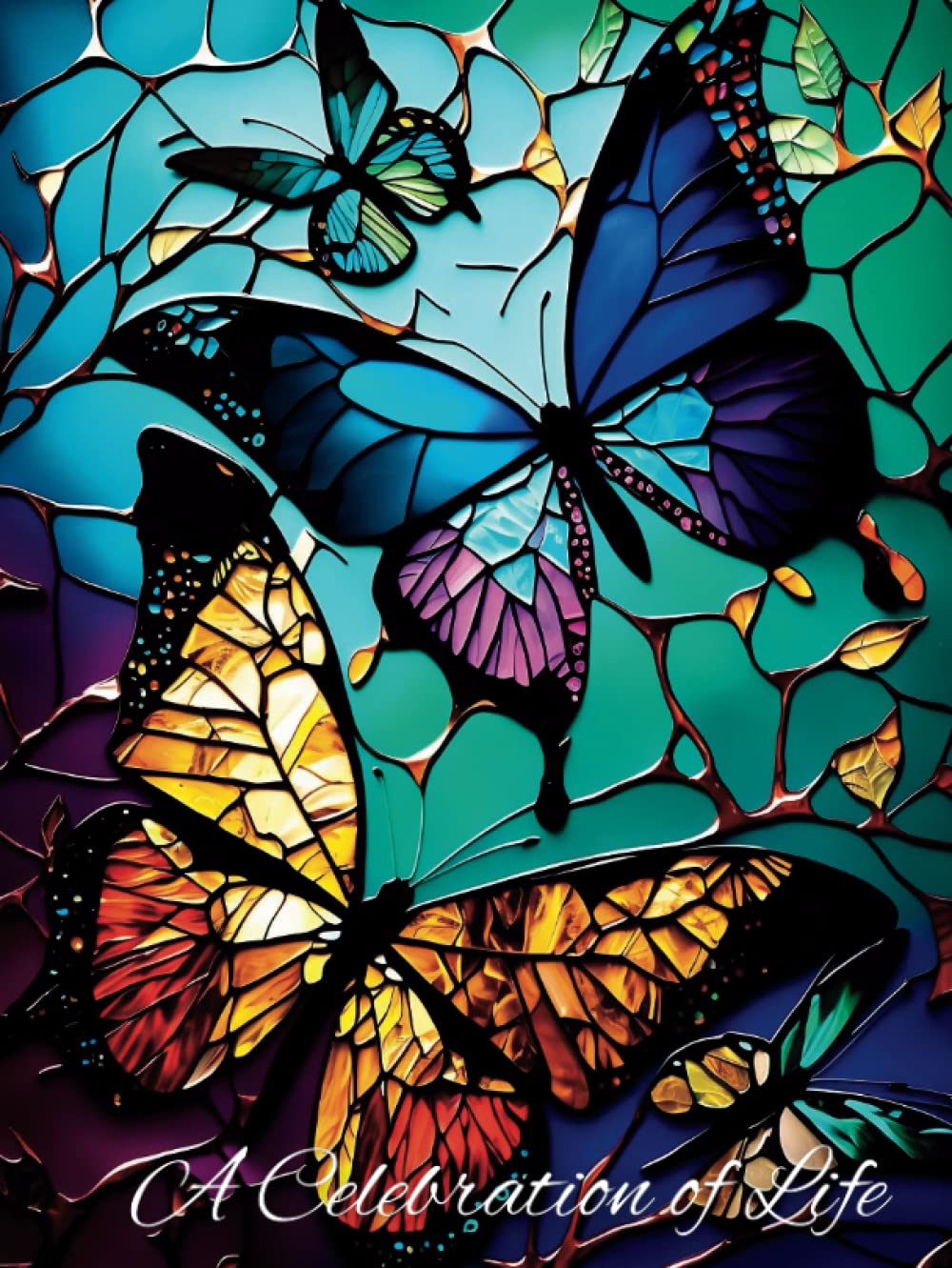 A Celebration of Life: Funeral Guest Book with Butterfly Illustration Picture Cover