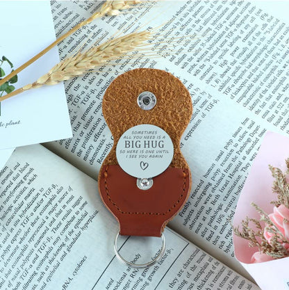 Encouragement Thinking of You Long Distance Relationship Gifts for Women Men Friends Coworkers Daughter Someone Moving Away Metal Double Sided Pocket Hug Token for Graduation Birthday Christmas