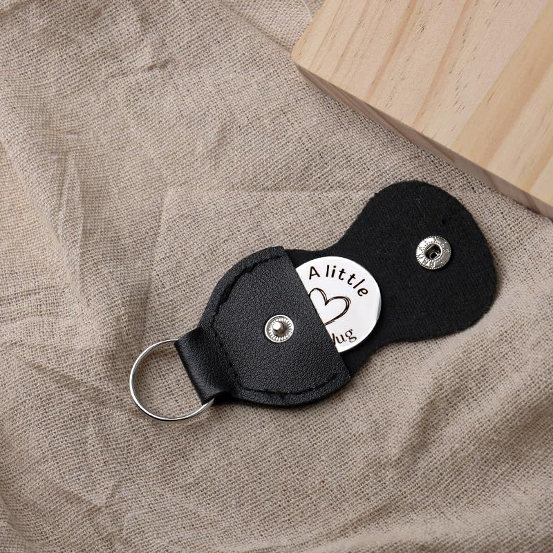 Pocket Hug Token for Women Mom Friend Birthday gifts for Her Him Long Distance Gifts for Men Dad Son Inspirational Keychain - color: Mom You Left Me