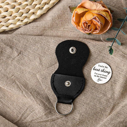 Pocket Hug Token for Women Mom Friend Birthday gifts for Her Him Long Distance Gifts for Men Dad Son Inspirational Keychain - color: You're the Best Thing