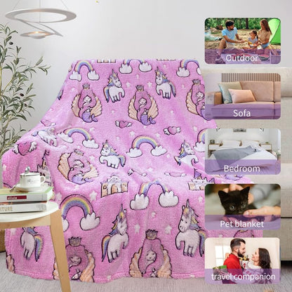 COMFAR Mermaid Blanket for Girls 4-6, Gifts Girls, Kids Blankets Toddler Kids, Personalized Baby Cute Teen Girls,Birthday 50inx 60in - color: Mermaid, size: 50"x 60"