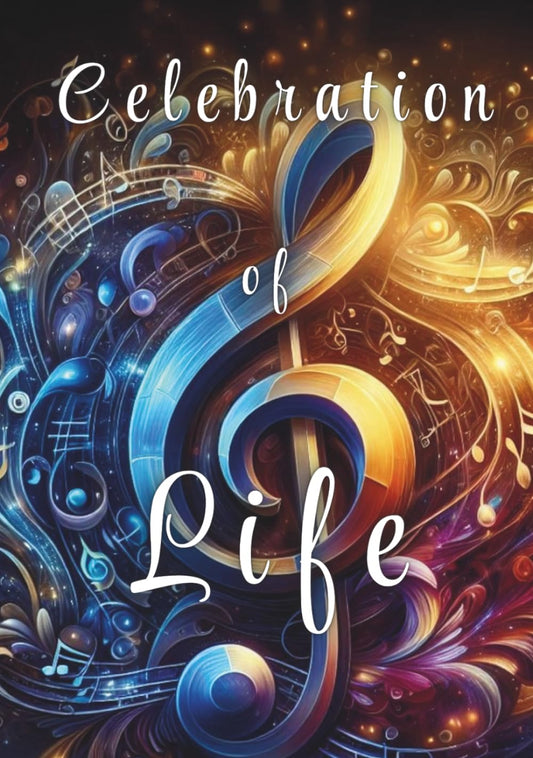 Celebration of Life: Memorial Guest Book – Music Lover and Singer Tribute: Condolence and Remembrance Registry – Funeral Keepsake with Musical Note Cover for Memorials Services
