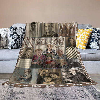 Artsadd Personalized Blanket in Memory of Mother Father, Custom Throws with Picture Text Name, Memorial Gift for Loss of Loved One,Remembrance Gift - color: Multi Photos+multi Names 02