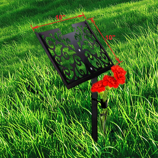 Grave Marker Stand for 10"×10" Plaque,Heavy Duty Gravestone Holder,Memorial Plaque Support for Pet,Dog,Cat,Tombstone,Headstone,Garden Memorial Stone Stand - size: For 10"X10" Plaque