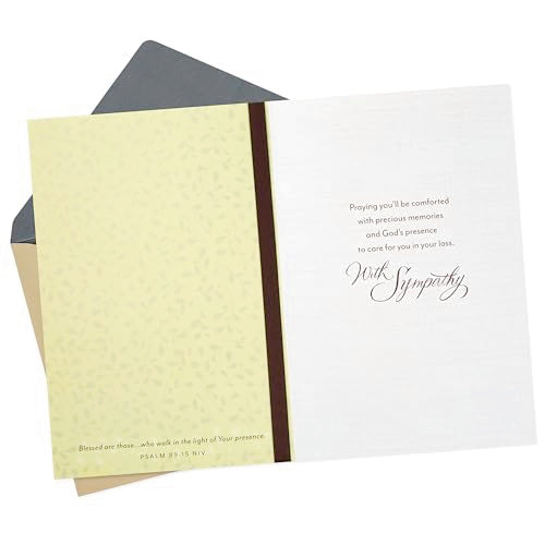 Hallmark Mahogany Religious Sympathy Greeting Card (They Leave Footprints)