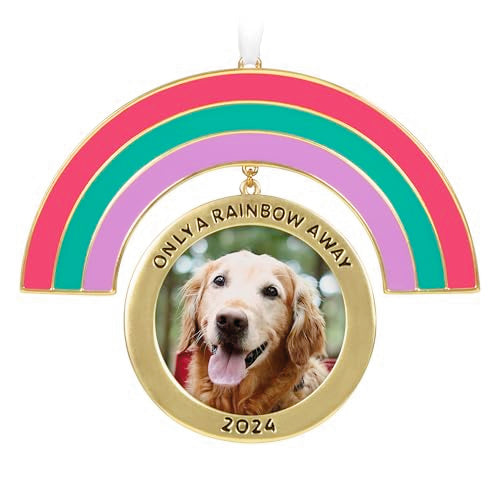 Hallmark Keepsake Christmas Ornament 2024, Only a Rainbow Away Photo Frame, Metal, Pet Gift - style: 2024 Only A Rainbow Away