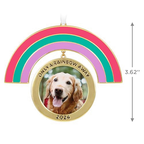 Hallmark Keepsake Christmas Ornament 2024, Only a Rainbow Away Photo Frame, Metal, Pet Gift - style: 2024 Only A Rainbow Away