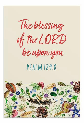 DaySpring - We Give Thanks - 4 Nature Design Assortment with Scripture - King James Version - 12 Thank You Boxed Cards & Envelopes (U0061)