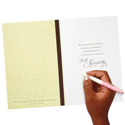 Hallmark Mahogany Religious Sympathy Greeting Card (They Leave Footprints)