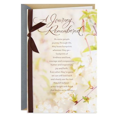 Hallmark Mahogany Religious Sympathy Greeting Card (They Leave Footprints)