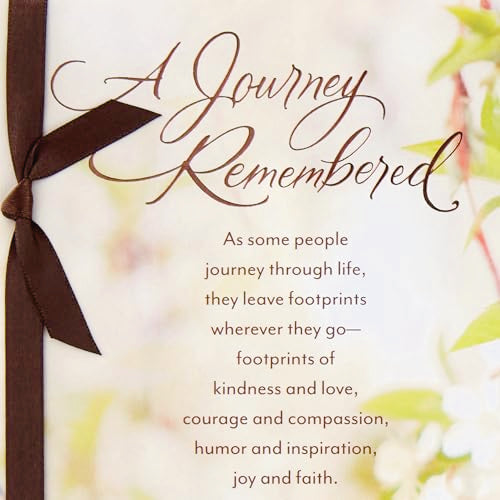 Hallmark Mahogany Religious Sympathy Greeting Card (They Leave Footprints)
